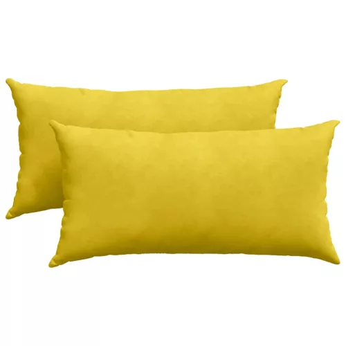 Kanapé párnák 2 pcs Sárga 80 x 40 cm Bársonyos szövet
