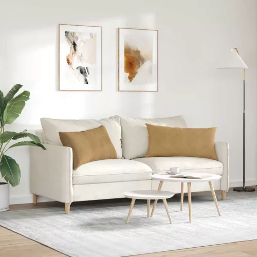 Kanapé párnák 2 pcs Barna 80 x 40 cm Bársonyos szövet
