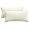 Kanapé párnák 2 pcs Krém 80 x 40 cm Bársonyos szövet