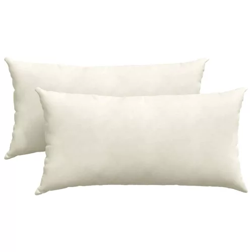 Kanapé párnák 2 pcs Krém 80 x 40 cm Bársonyos szövet