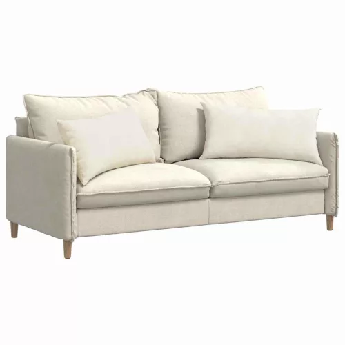Kanapé párnák 2 pcs Krém 80 x 40 cm Bársonyos szövet