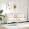 Kanapé párnák 2 pcs Krém 80 x 40 cm Bársonyos szövet