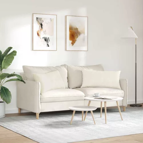 Kanapé párnák 2 pcs Krém 80 x 40 cm Bársonyos szövet