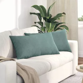   Kanapé párnák 2 pcs Tengeri Zöld 80 x 40 cm Bársonyos szövet