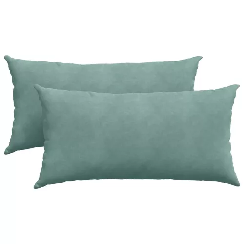 Kanapé párnák 2 pcs Tengeri Zöld 80 x 40 cm Bársonyos szövet