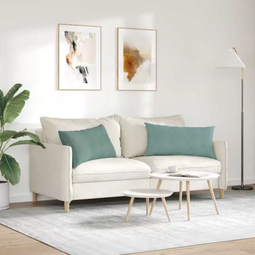 Kanapé párnák 2 pcs Tengeri Zöld 80 x 40 cm Bársonyos szövet