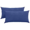 Kanapé párnák 2 pcs Rendőrségi kék 80 x 40 cm Bársonyos szövet
