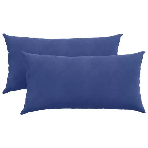 Kanapé párnák 2 pcs Rendőrségi kék 80 x 40 cm Bársonyos szövet