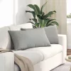 Kanapé párnák 2 pcs Világosszürke 80 x 40 cm szövet