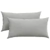 Kanapé párnák 2 pcs Világosszürke 80 x 40 cm szövet