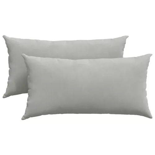 Kanapé párnák 2 pcs Világosszürke 80 x 40 cm szövet