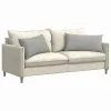 Kanapé párnák 2 pcs Világosszürke 80 x 40 cm szövet