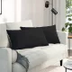 Kanapé párnák 2 pcs Fekete 80 x 40 cm szövet