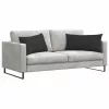 Kanapé párnák 2 pcs Fekete 80 x 40 cm szövet