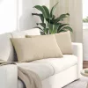 Kanapé párnák 2 pcs Krém 80 x 40 cm szövet