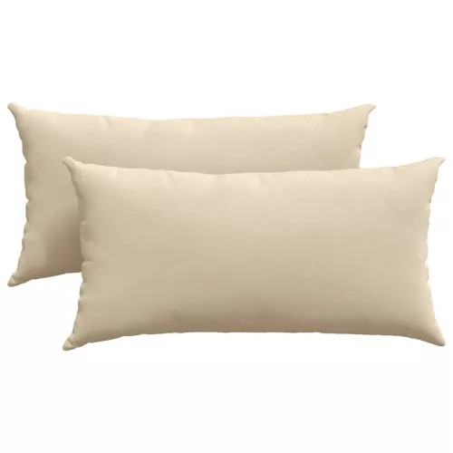 Kanapé párnák 2 pcs Krém 80 x 40 cm szövet