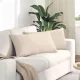 Kanapé párnák 2 pcs Bézs 80 x 40 cm szövet