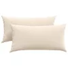 Kanapé párnák 2 pcs Bézs 80 x 40 cm szövet