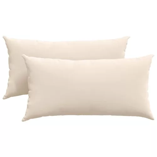 Kanapé párnák 2 pcs Bézs 80 x 40 cm szövet