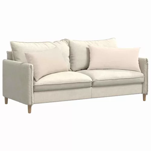 Kanapé párnák 2 pcs Bézs 80 x 40 cm szövet