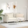 Kanapé párnák 2 pcs Bézs 80 x 40 cm szövet