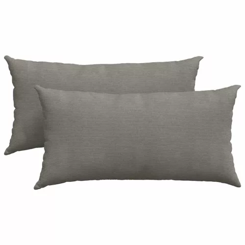 Kanapé párnák 2 pcs Világosszürke 80 x 40 cm Bársonyos szövet