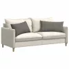 Kanapé párnák 2 pcs Világosszürke 80 x 40 cm Bársonyos szövet