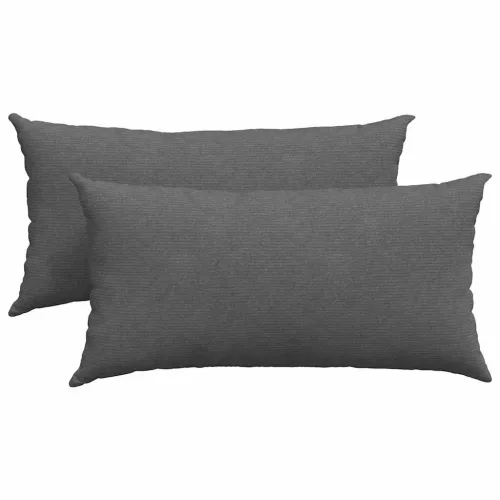 Kanapé párnák 2 pcs Sötétszürke 80 x 40 cm Bársonyos szövet