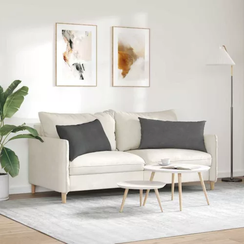 Kanapé párnák 2 pcs Sötétszürke 80 x 40 cm Bársonyos szövet