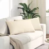 Kanapé párnák 2 pcs Krém 80 x 40 cm Bársonyos szövet