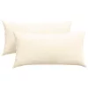 Kanapé párnák 2 pcs Krém 80 x 40 cm Bársonyos szövet