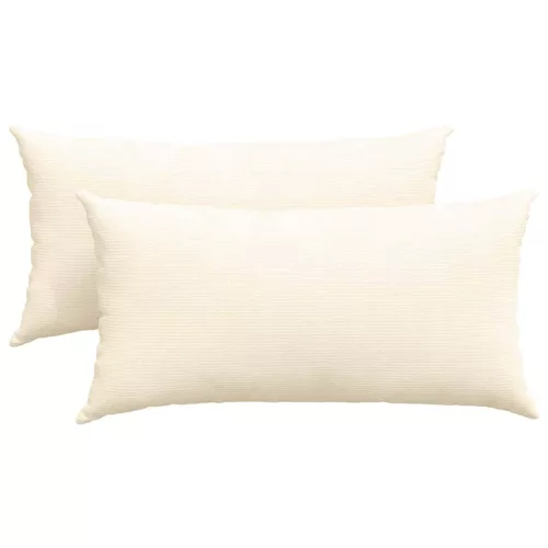 Kanapé párnák 2 pcs Krém 80 x 40 cm Bársonyos szövet