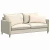 Kanapé párnák 2 pcs Krém 80 x 40 cm Bársonyos szövet