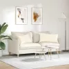 Kanapé párnák 2 pcs Krém 80 x 40 cm Bársonyos szövet