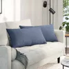 Kanapé párnák 2 pcs Kék 80 x 40 cm Bársonyos szövet