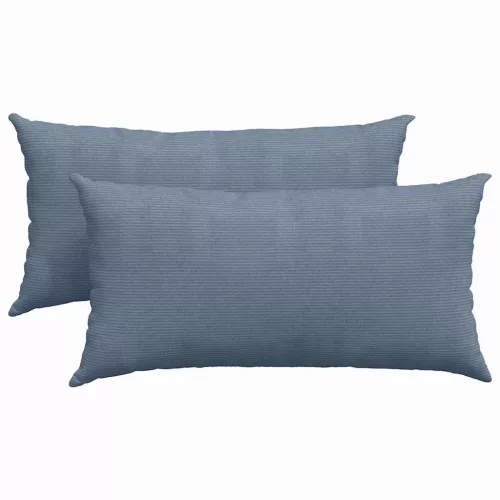 Kanapé párnák 2 pcs Kék 80 x 40 cm Bársonyos szövet