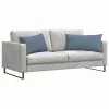 Kanapé párnák 2 pcs Kék 80 x 40 cm Bársonyos szövet