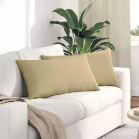   Kanapé párnák 2 pcs Szürke zöld 80 x 40 cm Bársonyos szövet