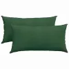Kanapé párnák 2 pcs Sötétzöld 80 x 40 cm Bársonyos szövet