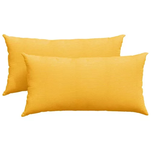 Kanapé párnák 2 pcs Világos sárga 80 x 40 cm Bársonyos szövet