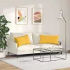 Kanapé párnák 2 pcs Világos sárga 80 x 40 cm Bársonyos szövet
