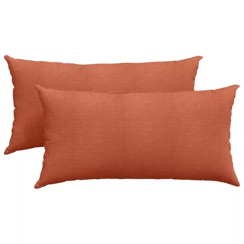 Kanapé párnák 2 pcs Piros Narancs 80 x 40 cm Bársonyos szövet