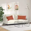 Kanapé párnák 2 pcs Piros Narancs 80 x 40 cm Bársonyos szövet