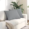 Kanapé párnák 2 pcs Világosszürke 70 x 50 cm szövet