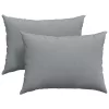 Kanapé párnák 2 pcs Világosszürke 70 x 50 cm szövet