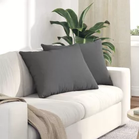 Kanapé párnák 2 pcs Sötétszürke 70 x 50 cm szövet