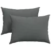 Kanapé párnák 2 pcs Sötétszürke 70 x 50 cm szövet