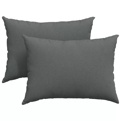 Kanapé párnák 2 pcs Sötétszürke 70 x 50 cm szövet