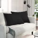 Kanapé párnák 2 pcs Fekete 70 x 50 cm szövet