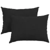 Kanapé párnák 2 pcs Fekete 70 x 50 cm szövet